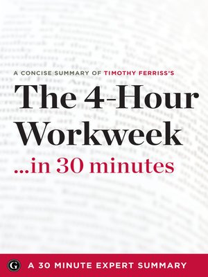 cover image of Summary: The 4 Hour Work Week: Escape 9-5, Live Anywhere, and Join the New Rich